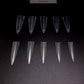 XXL No C-Curve Stiletto Nail Tips - CLEAR